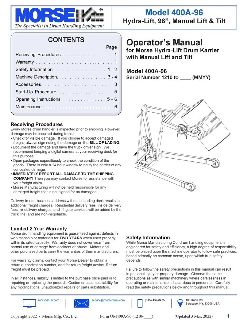 morse Hydra-Lift 400A-96 Manual de usuario