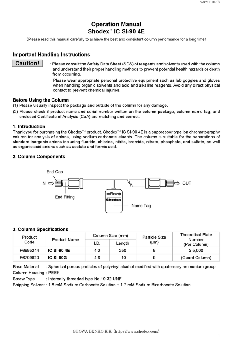Shodex IC SI-90 4E Manual de usuario Shodex IC SI-90 4E Manual de usuario