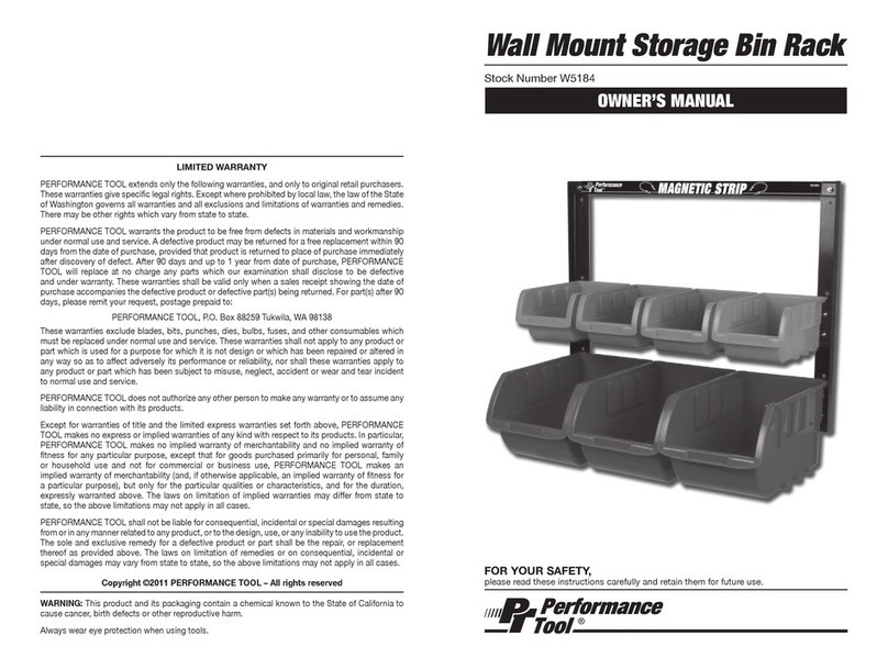 Performance Tool W5184 Manual de usuario