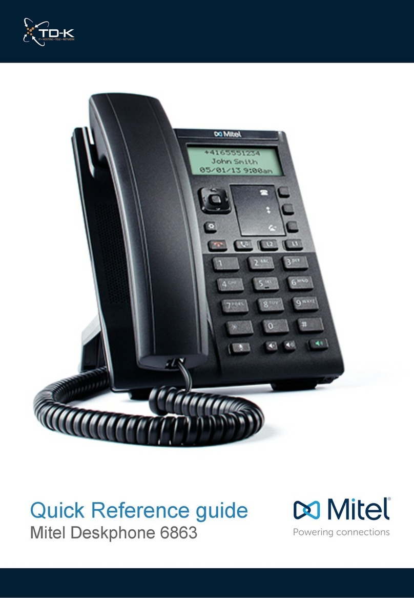 Mitel Deskphone 6863 Manual de usuario