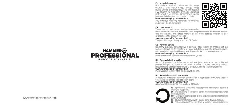 Hammer PROFESSIONAL BARCODE SCANNER 21 Manual de usuario Hammer PROFESSIONAL BARCODE SCANNER 21 Manual de usuario