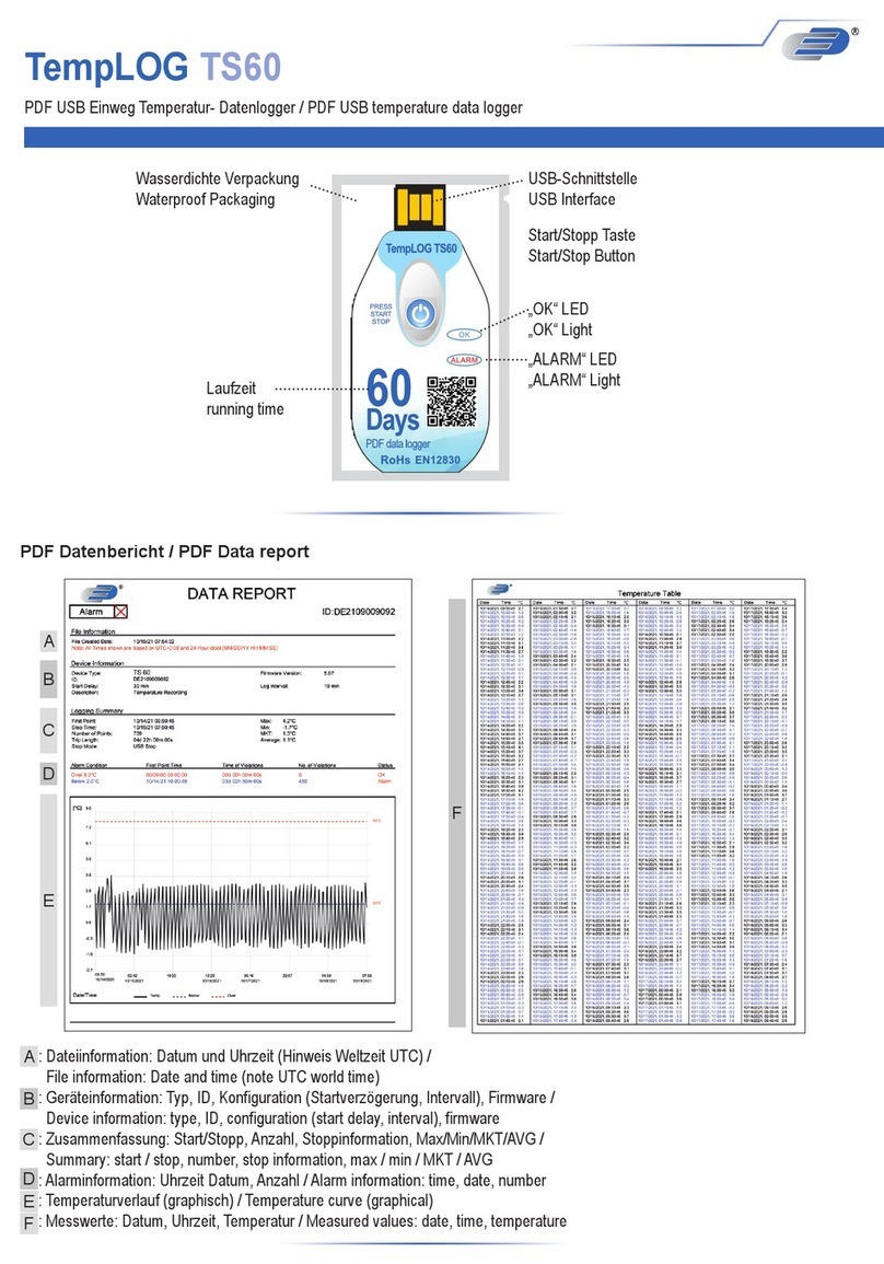 Dostmann Electronic TempLOG TS60 Manual de usuario Dostmann Electronic TempLOG TS60 Manual de usuario