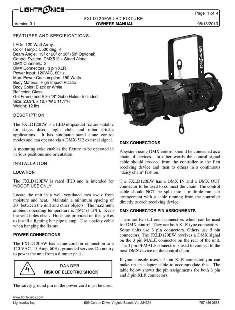 Lightronics FXLD120EW Manual de usuario