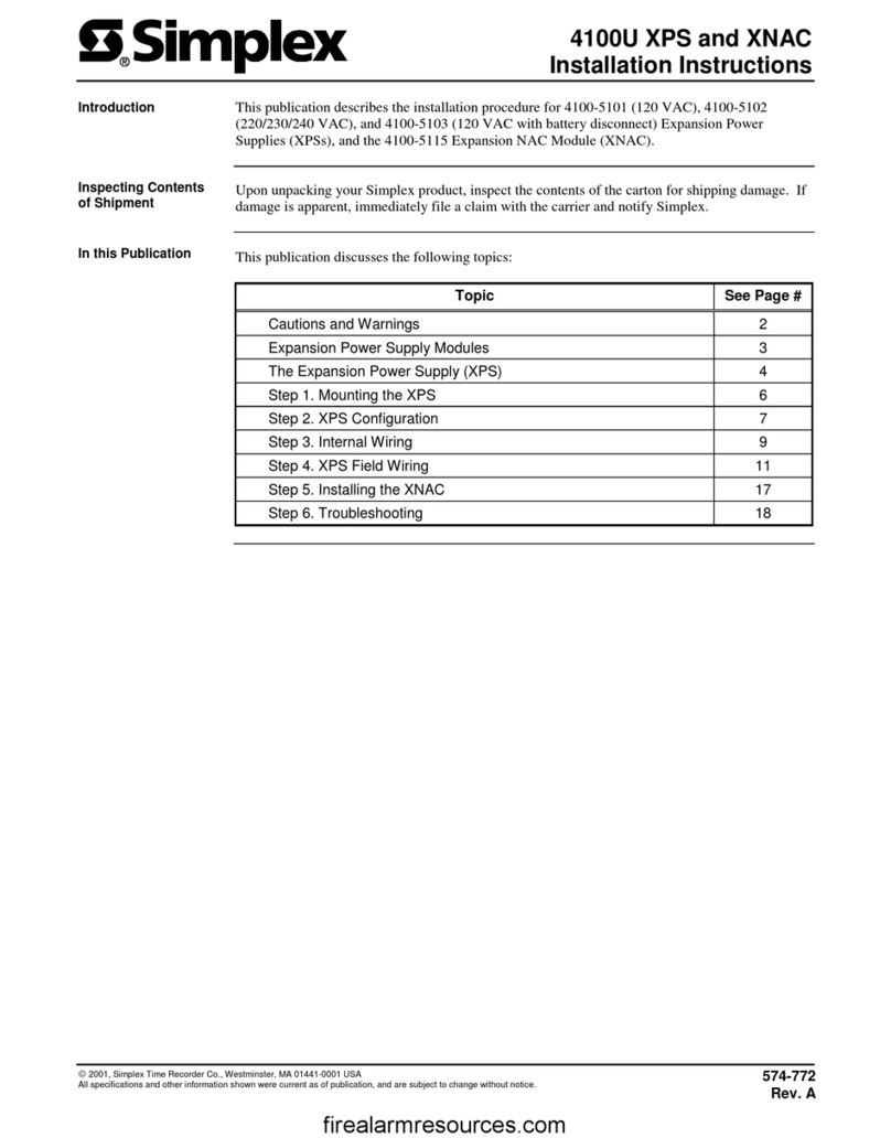 Simplex 4100-5101 Manual de usuario