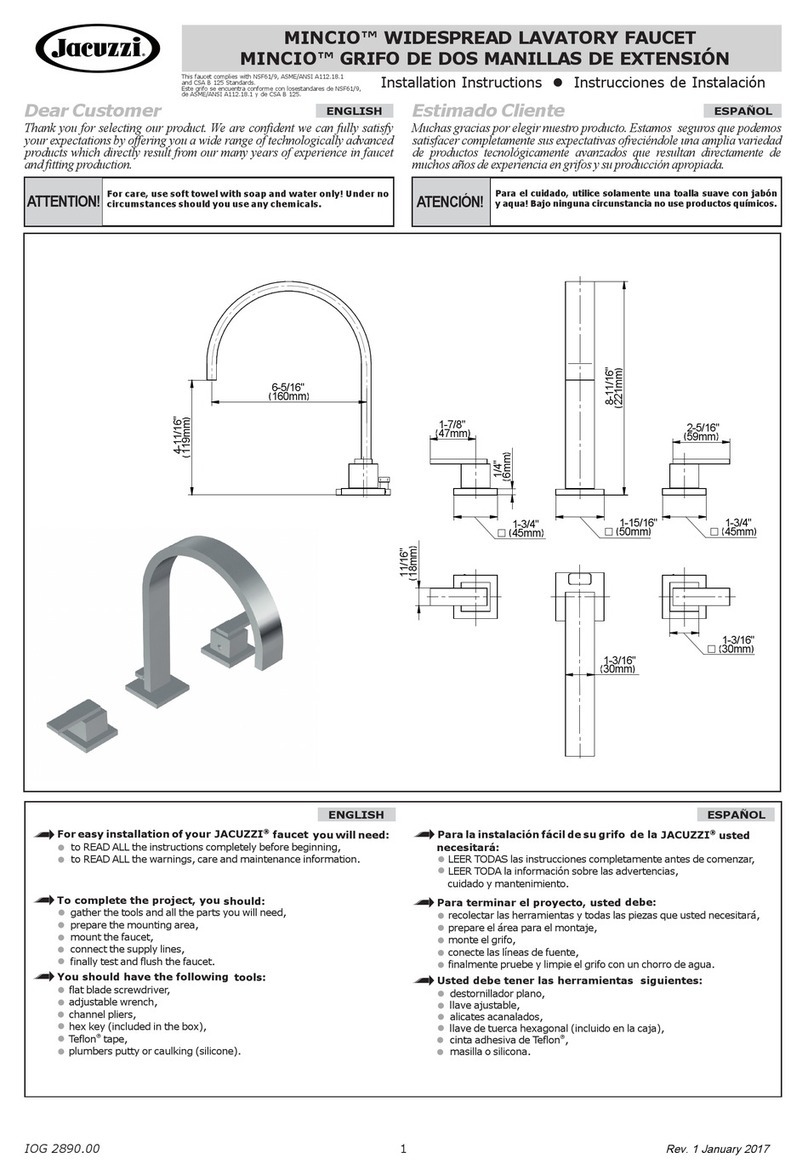 Jacuzzi MINCIO Manual de usuario