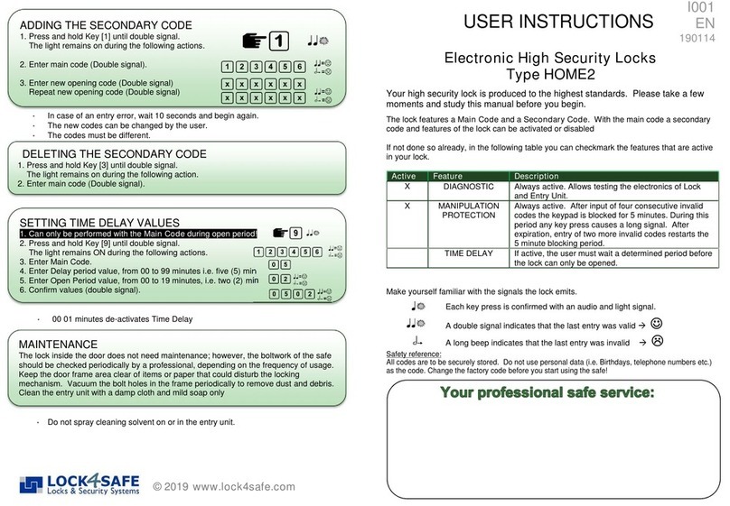 Lock4Safe HOME2 Manual de usuario