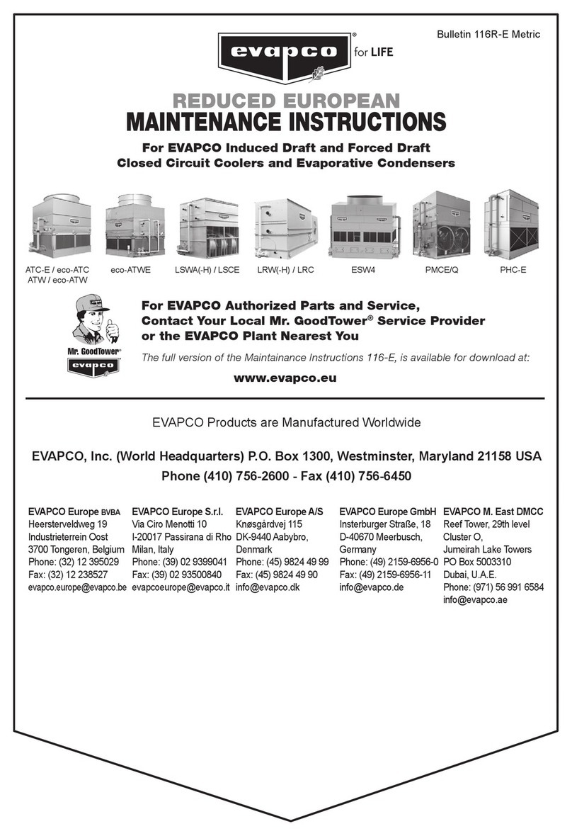 EVAPCO ATC-E Instrucciones de funcionamiento y mantenimiento EVAPCO ATC-E Instrucciones de funcionamiento y mantenimiento
