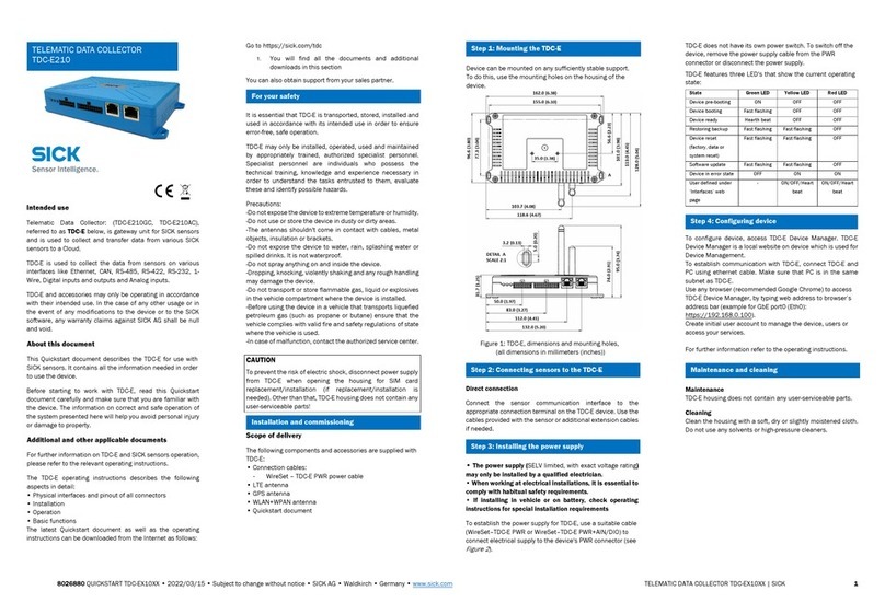 SICK TDC-E210 Manual de usuario