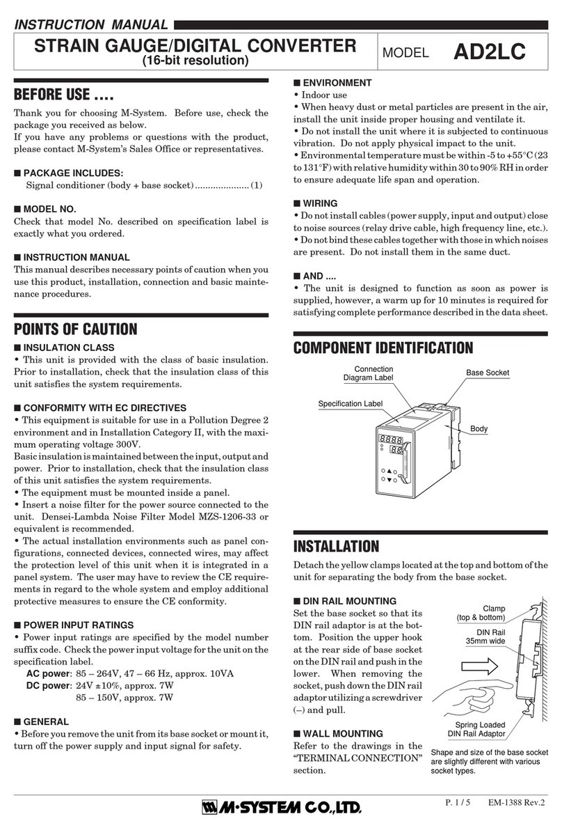 M-system AD2LC Manual de usuario M-system AD2LC Manual de usuario