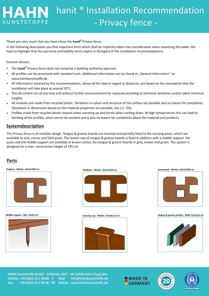 Hahn hanit Instrucciones de funcionamiento
