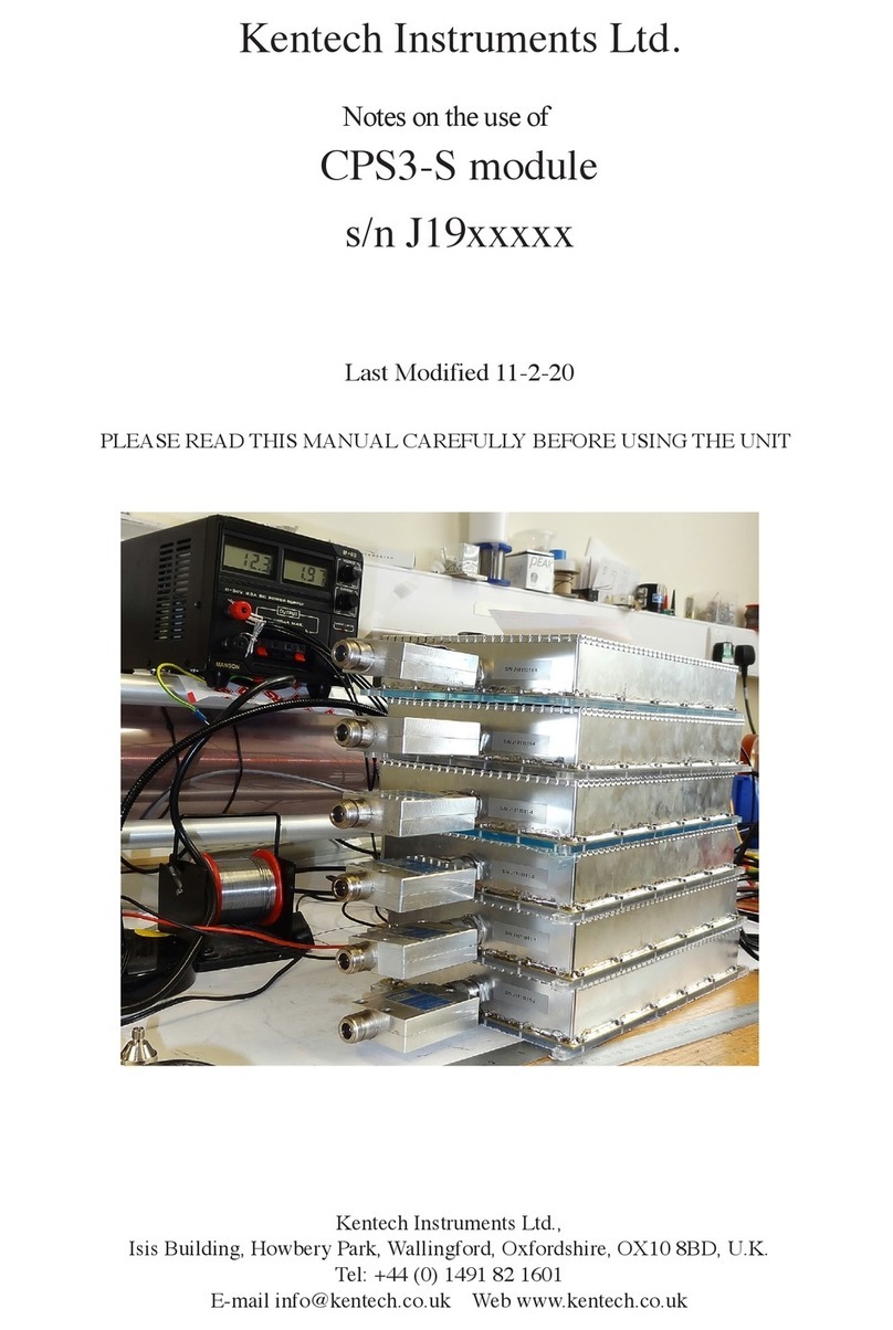 Kentech Instruments CPS3-S Instrucciones de funcionamiento