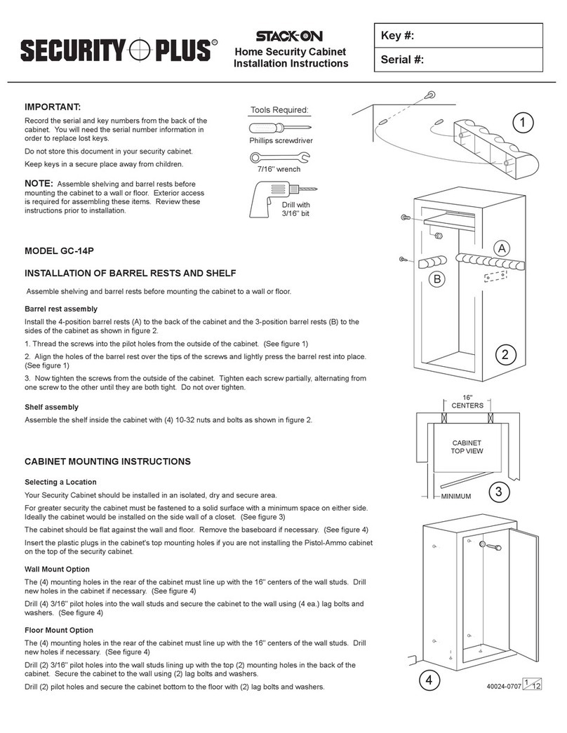 Stack-On SECURITY PLUS Manual de usuario