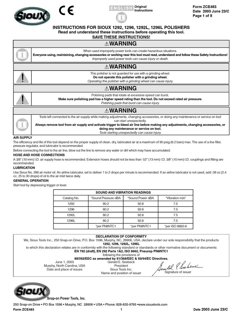 Sioux Tools 1292 Manual de usuario