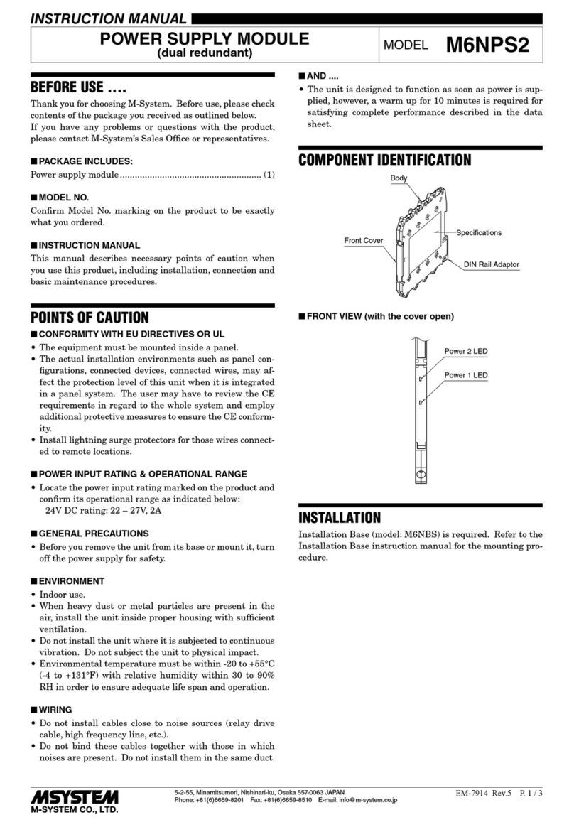 M-system M6NPS2 Manual de usuario