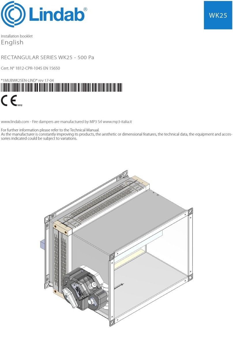 Lindab RECTANGULAR Series Manual de instalación y operación
