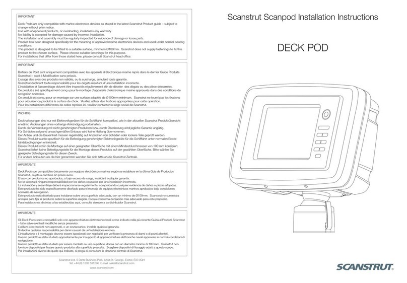 Scanstrut Scanpod Deck Pod Manual de usuario