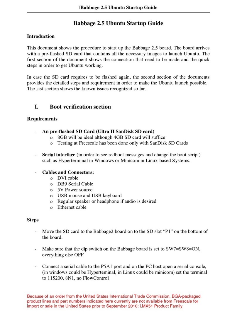Freescale Semiconductor Babbage 2.5 Guía del usuario