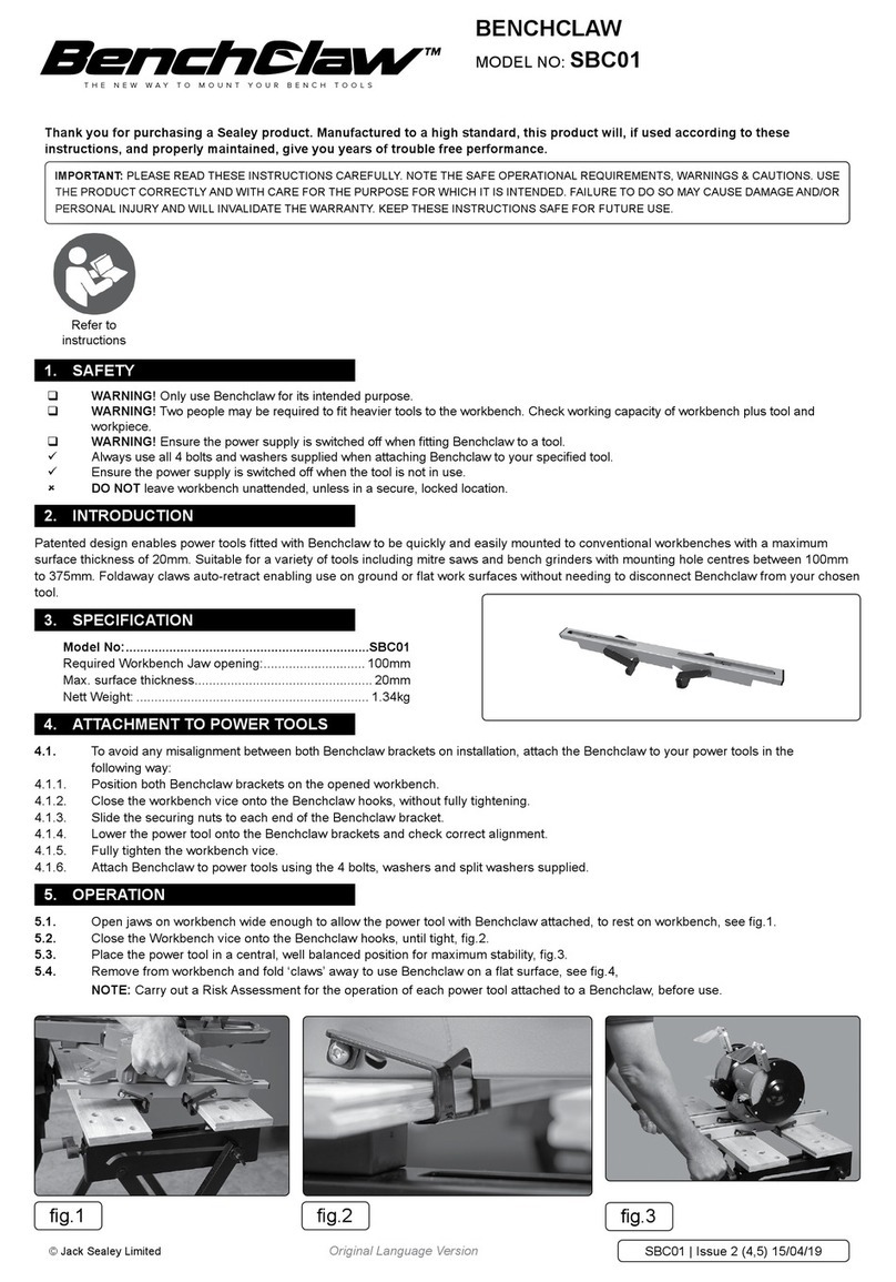 Sealey Benchclaw SBC01 Manual de usuario