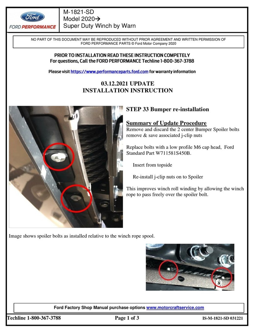 Warn Ford Performance M-1821-SD Manual de usuario