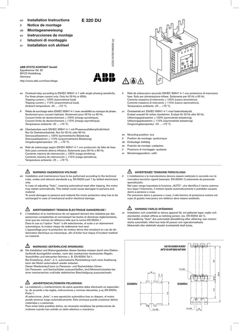 ABB E 320 DU Manual de usuario
