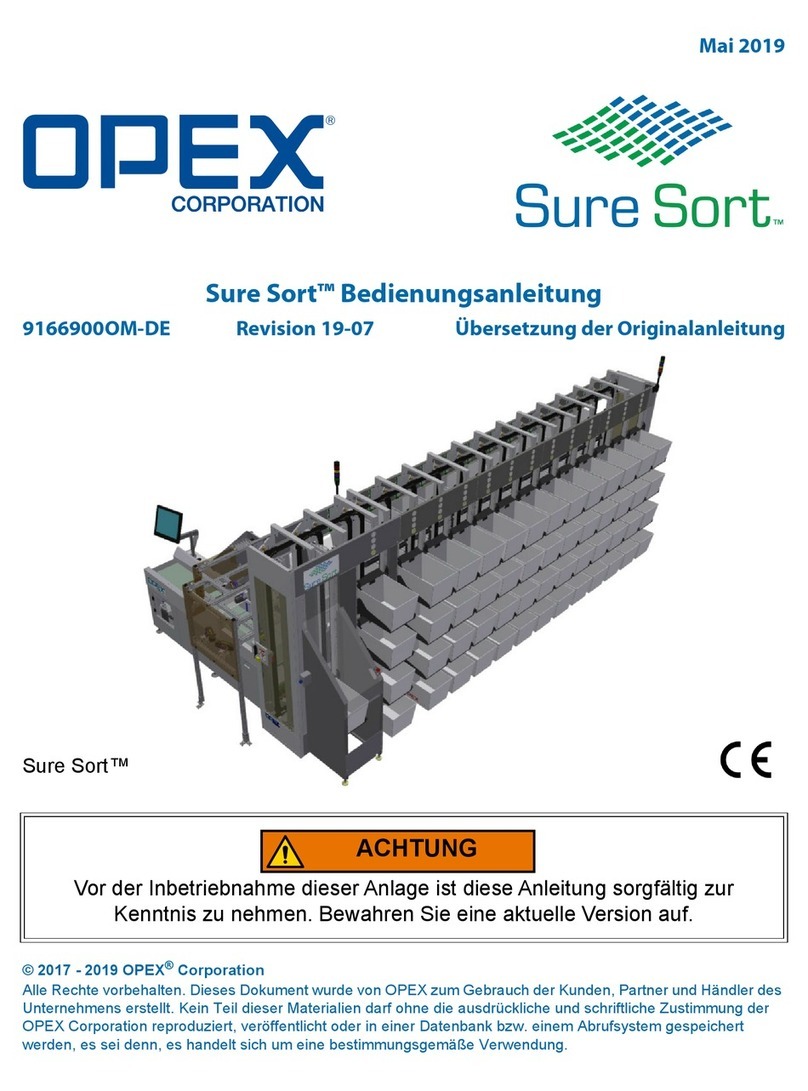Opex Sure Sort Manual de usuario