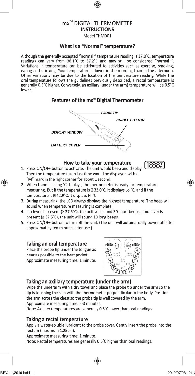 MX THMD01 Manual de usuario