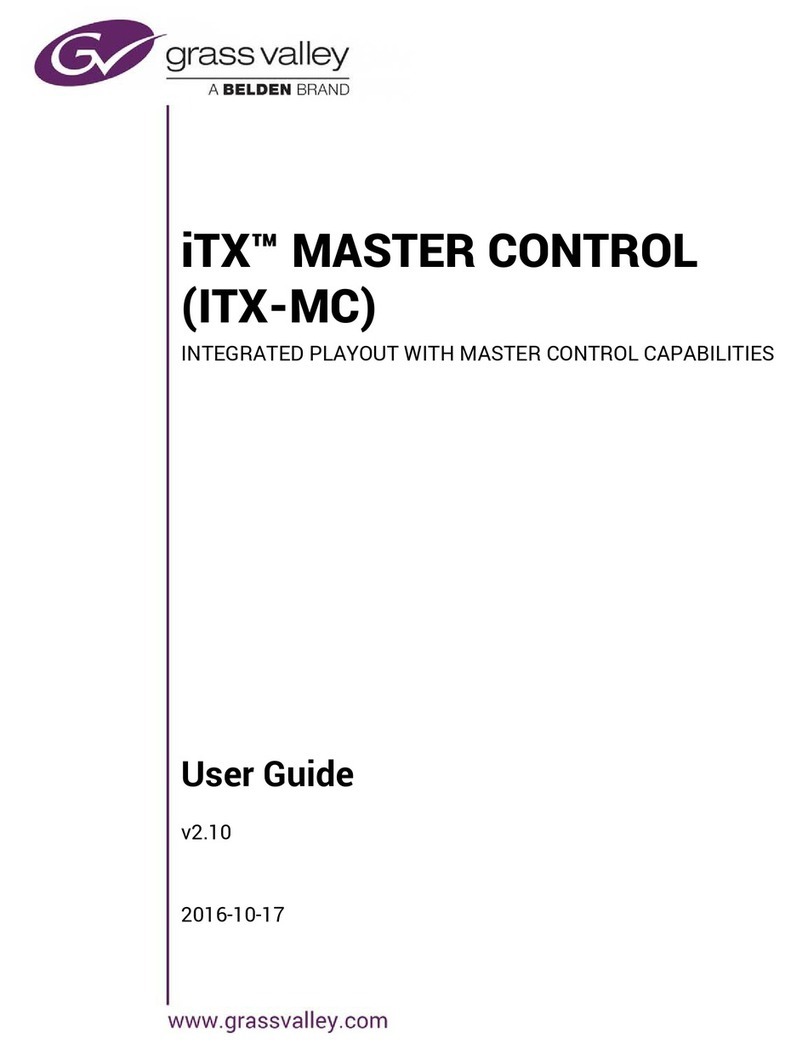 Belden Grass Valley iTX Master Control Manual de usuario