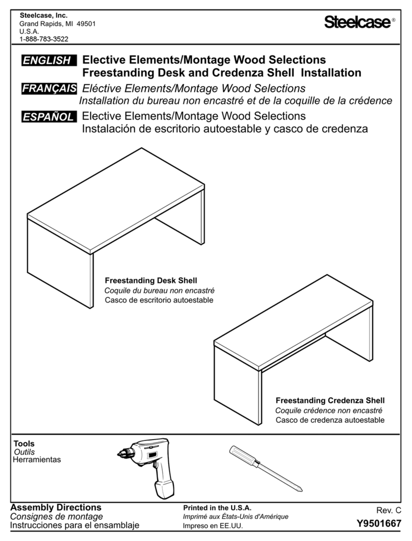 Steelcase Elective Elements Freestanding Desk Shell Manual de usuario