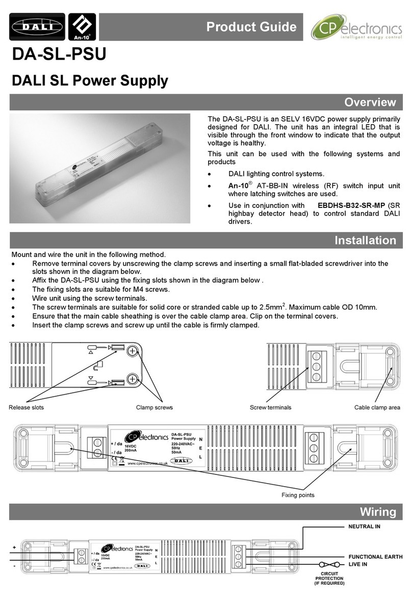 C.P. Electronics DA-SL-PSU Manual de usuario