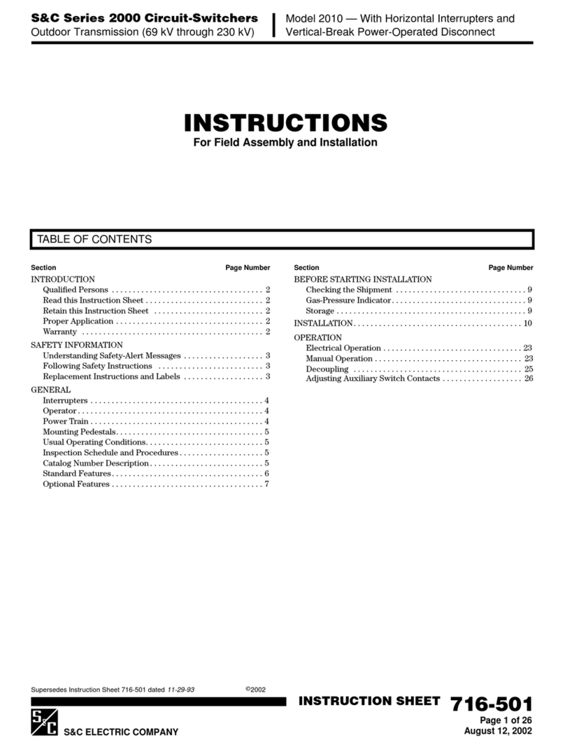 S&C 2000 series Manual de usuario
