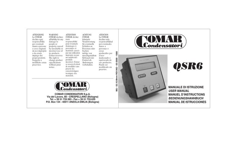 Comar Condensatori QSR6 Manual de usuario Comar Condensatori QSR6 Manual de usuario
