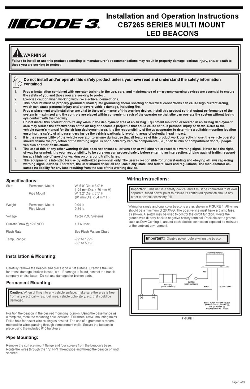 Code 3 CB7265 Series Manual de usuario
