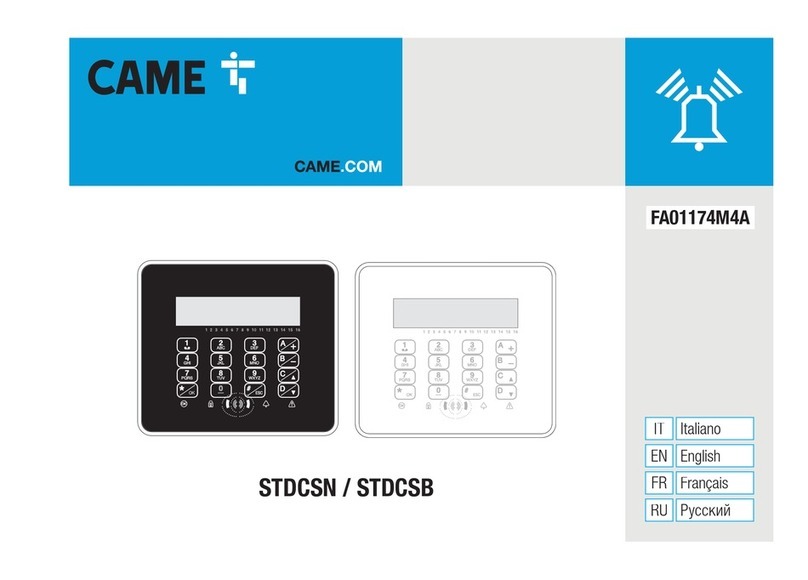 CAME STDCSN Manual de usuario