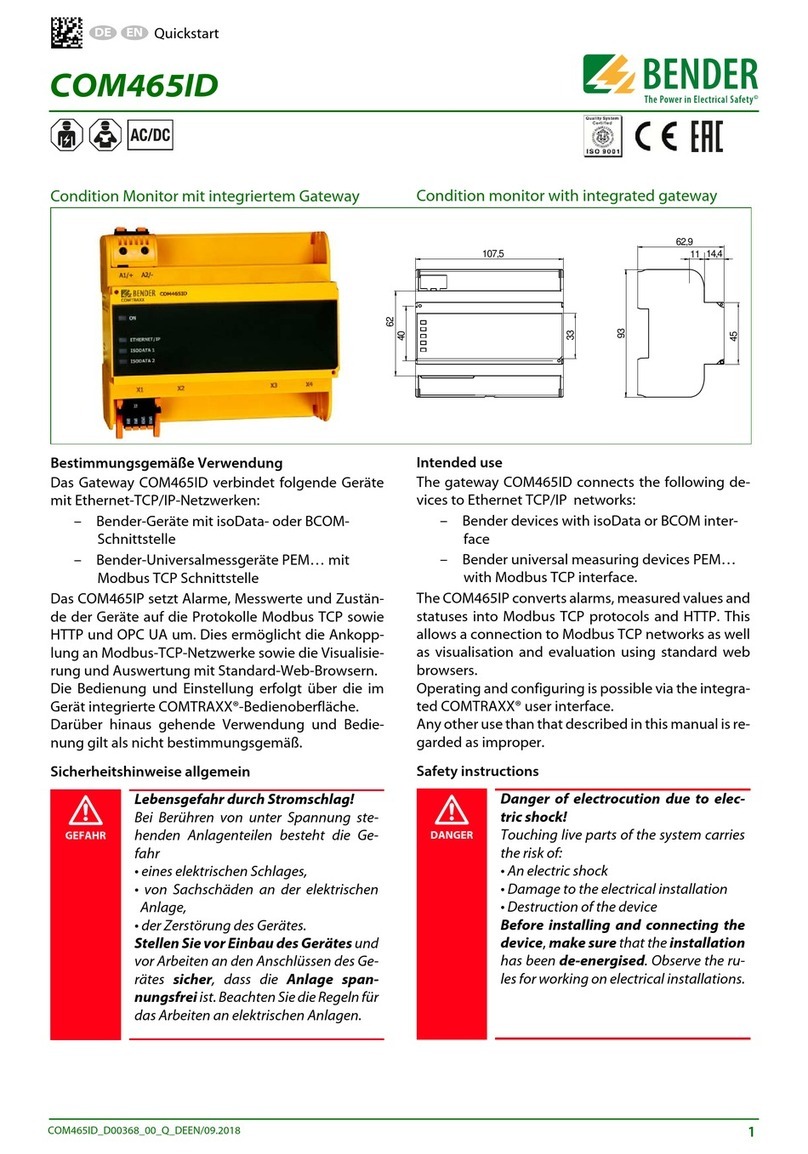 Bender COMTRAXX COM465ID Manual de usuario