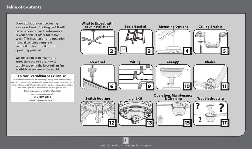 Hunter M3519-01 Manual de usuario Hunter M3519-01 Manual de usuario