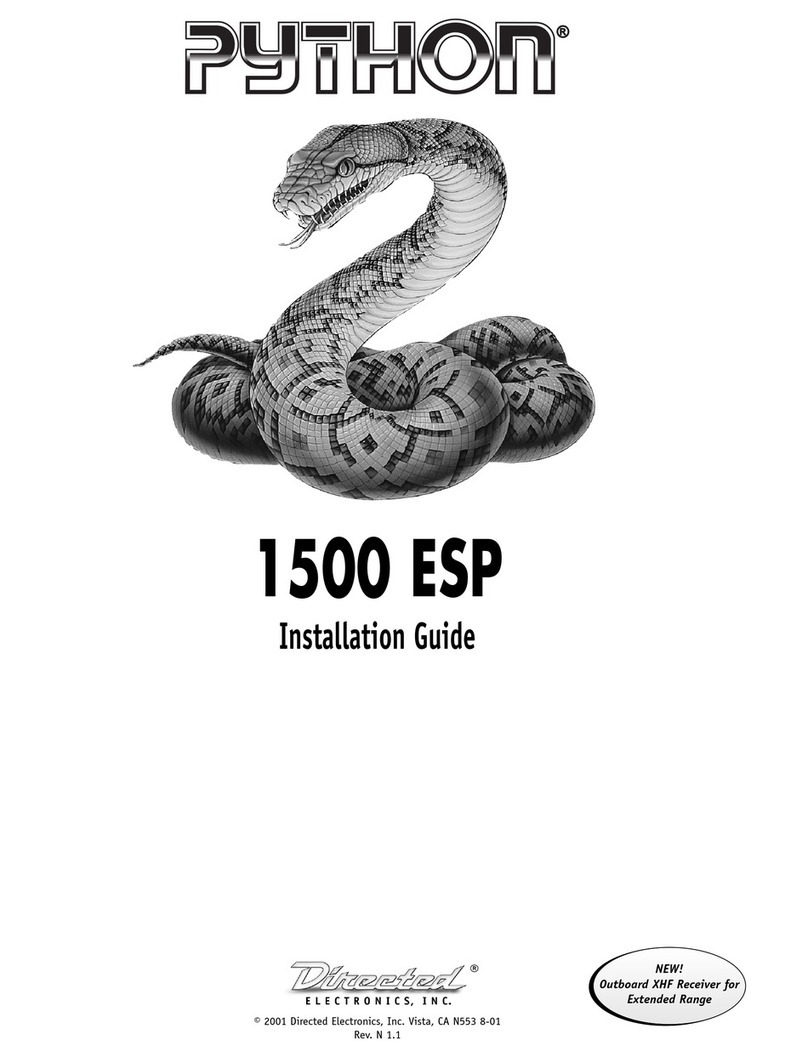 Directed Electronics Python 1500 esp Manual de usuario