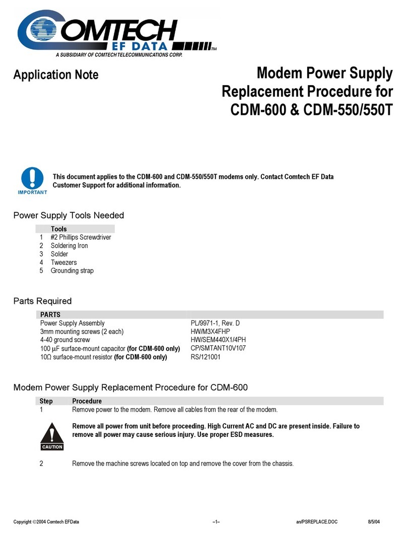 Comtech EF Data CDM-600 Instrucciones de instalación y funcionamiento