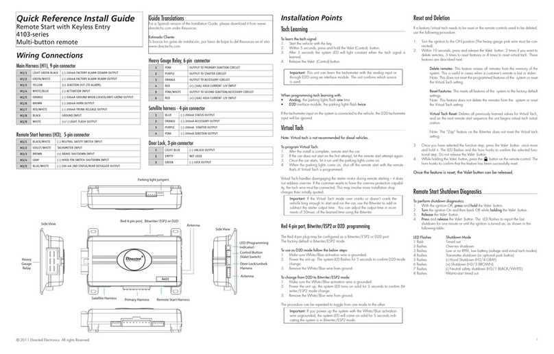 Directed Electronics 4103 Series Manual de usuario Directed Electronics 4103 Series Manual de usuario