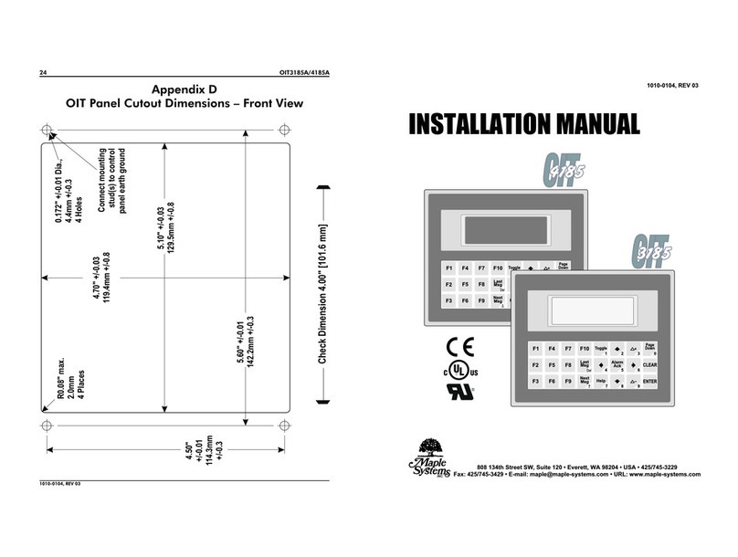 Maple Systems OIT3185 Manual de usuario