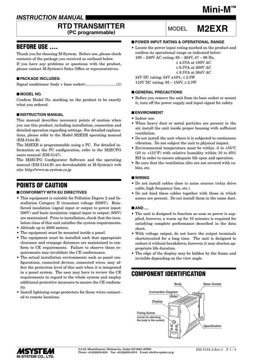 M-system Mini-M M2EXR Manual de usuario