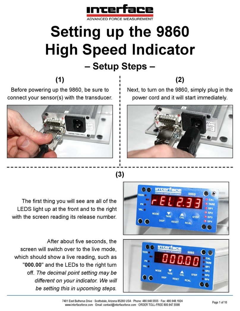 Interface 9860 Instrucciones de uso
