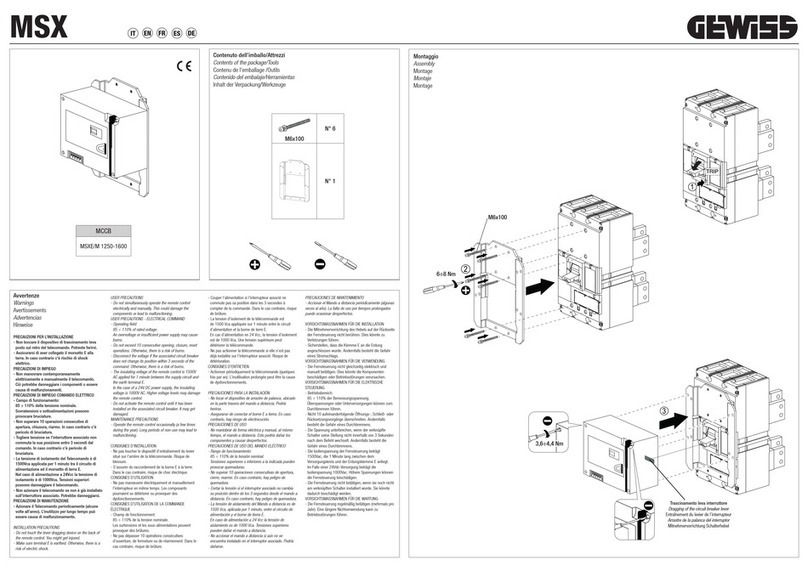 Gewiss MSX Manual de usuario