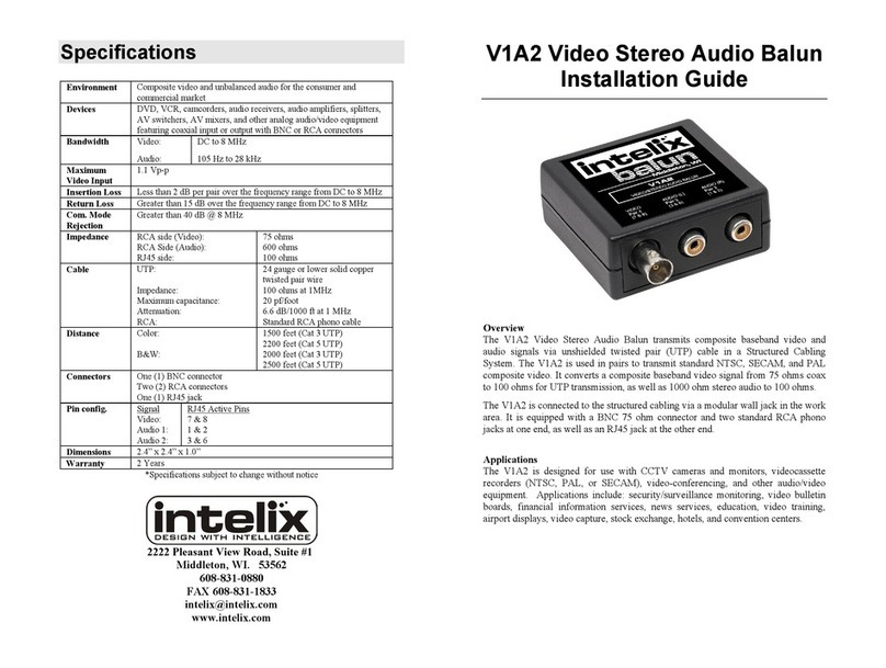 Intelix V1A2 Manual de usuario