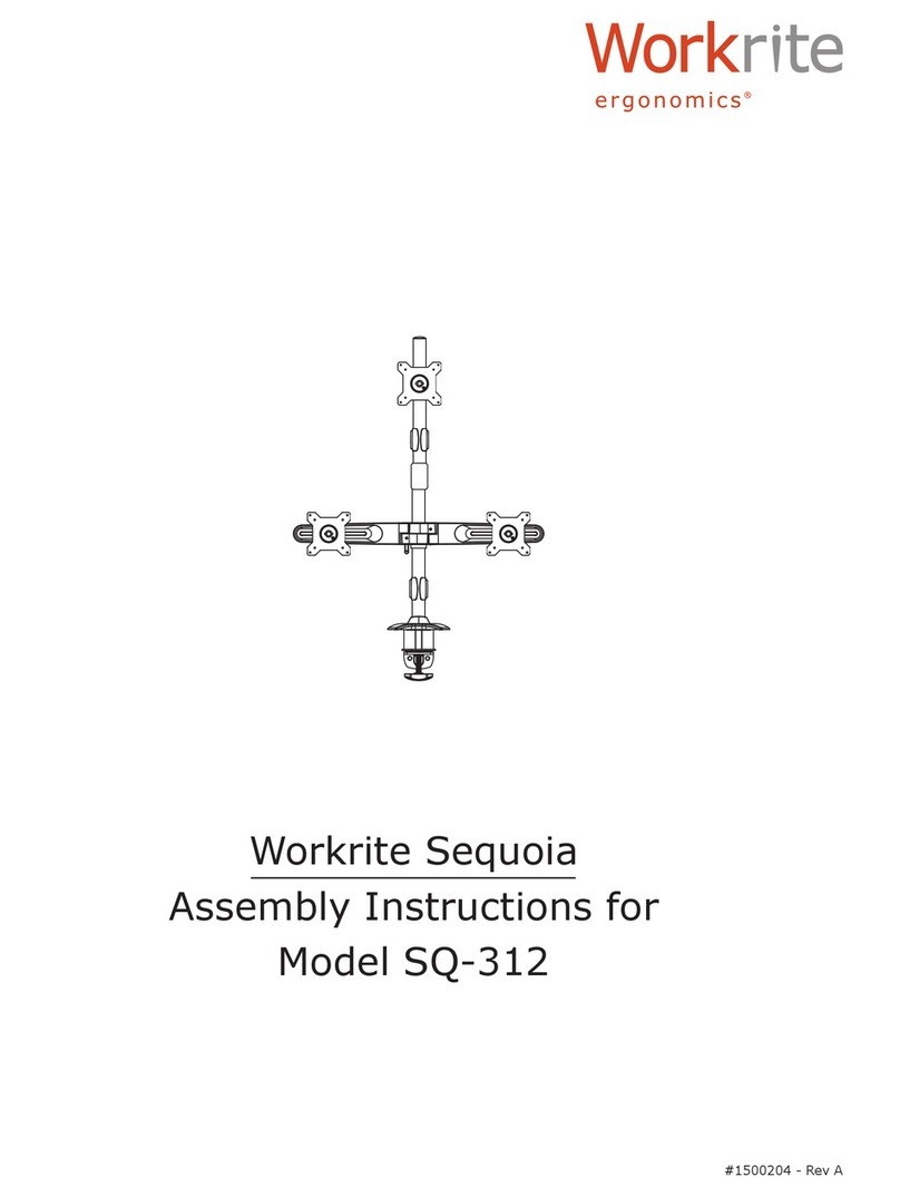Workrite Ergonomics Sequoia SQ-312 Manual de usuario Workrite Ergonomics Sequoia SQ-312 Manual de usuario