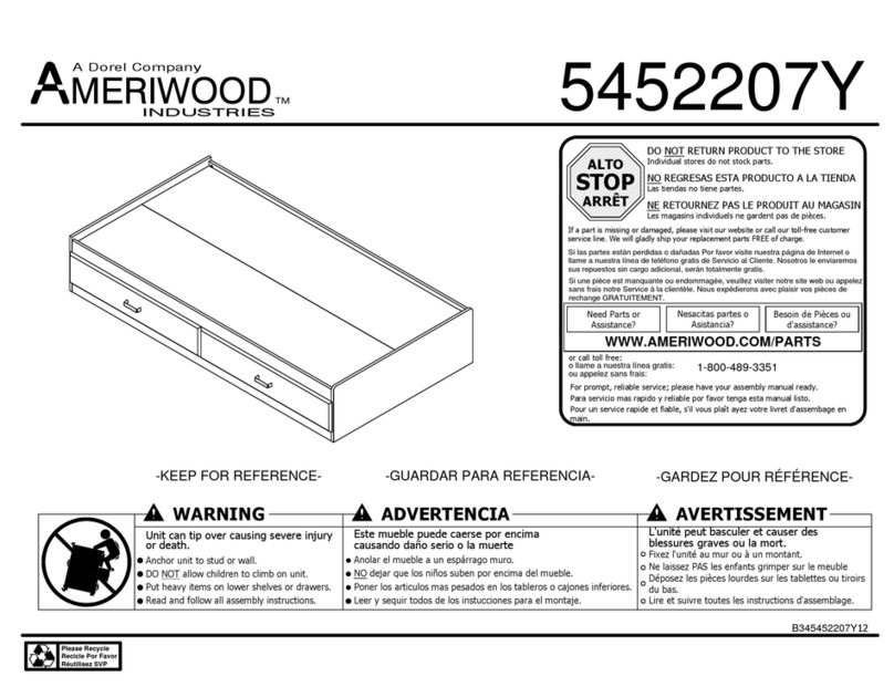 Dorel AMERIWOOD INDUSTRIES 5452207Y Manual de usuario