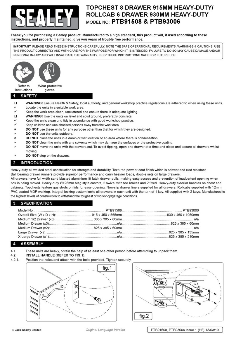Sealey PTB91508 Manual de usuario