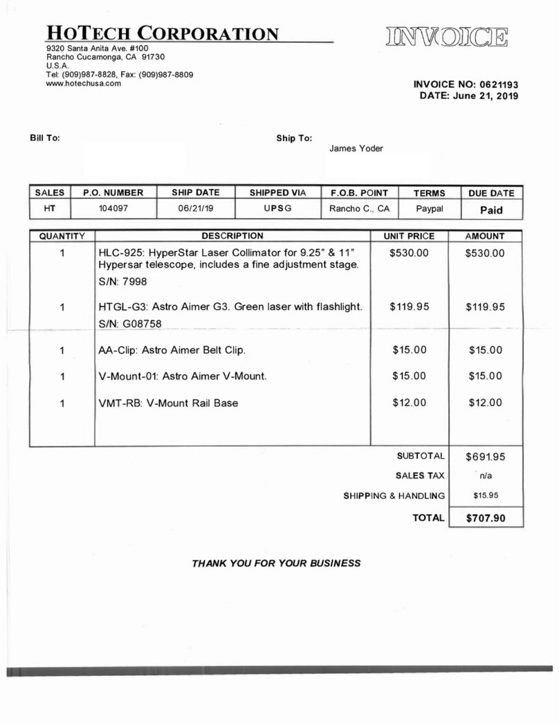 Hotech Advanced CT Manual de usuario