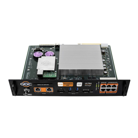 GDC SR-1000 STANDALONE INTEGRATED MEDIA BLOCK Manual de usuario GDC SR-1000 STANDALONE INTEGRATED MEDIA BLOCK Manual de usuario