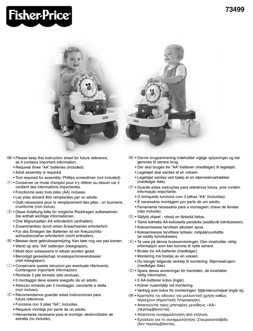 Fisher-Price STRIDE-TO-RIDE WALKER 73499 Manual de usuario
