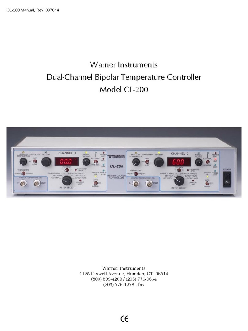 Warner Instruments CL-200 Manual de usuario